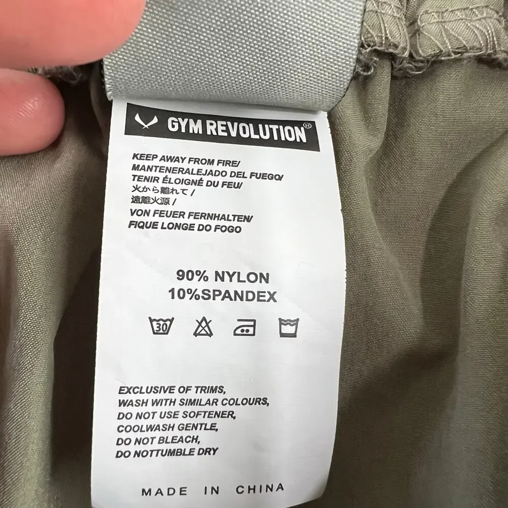 Gymrevolation Men's Athletic Shorts Size XL Olive Green 2 Pair